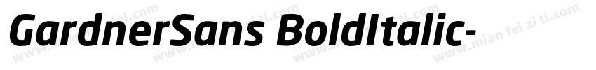 GardnerSans BoldItalic字体转换